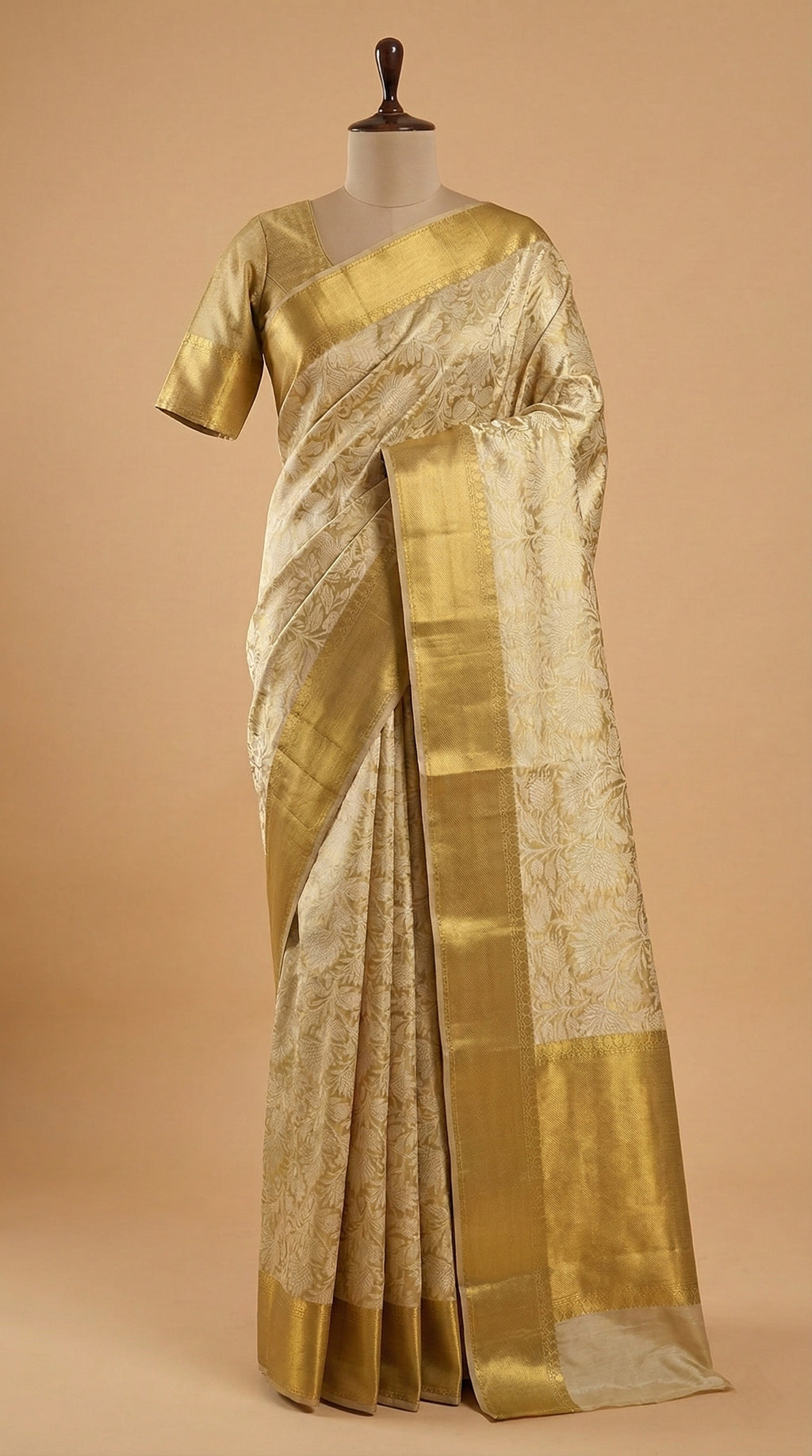 Pure Banarasi Golden Tissue Silk – Luxe Edition