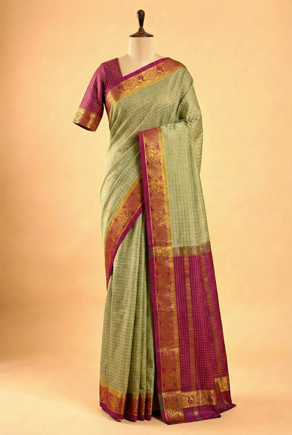 Mysore Silk Saree Online Abstract Design