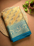 Premium Gold Organza Silk Saree