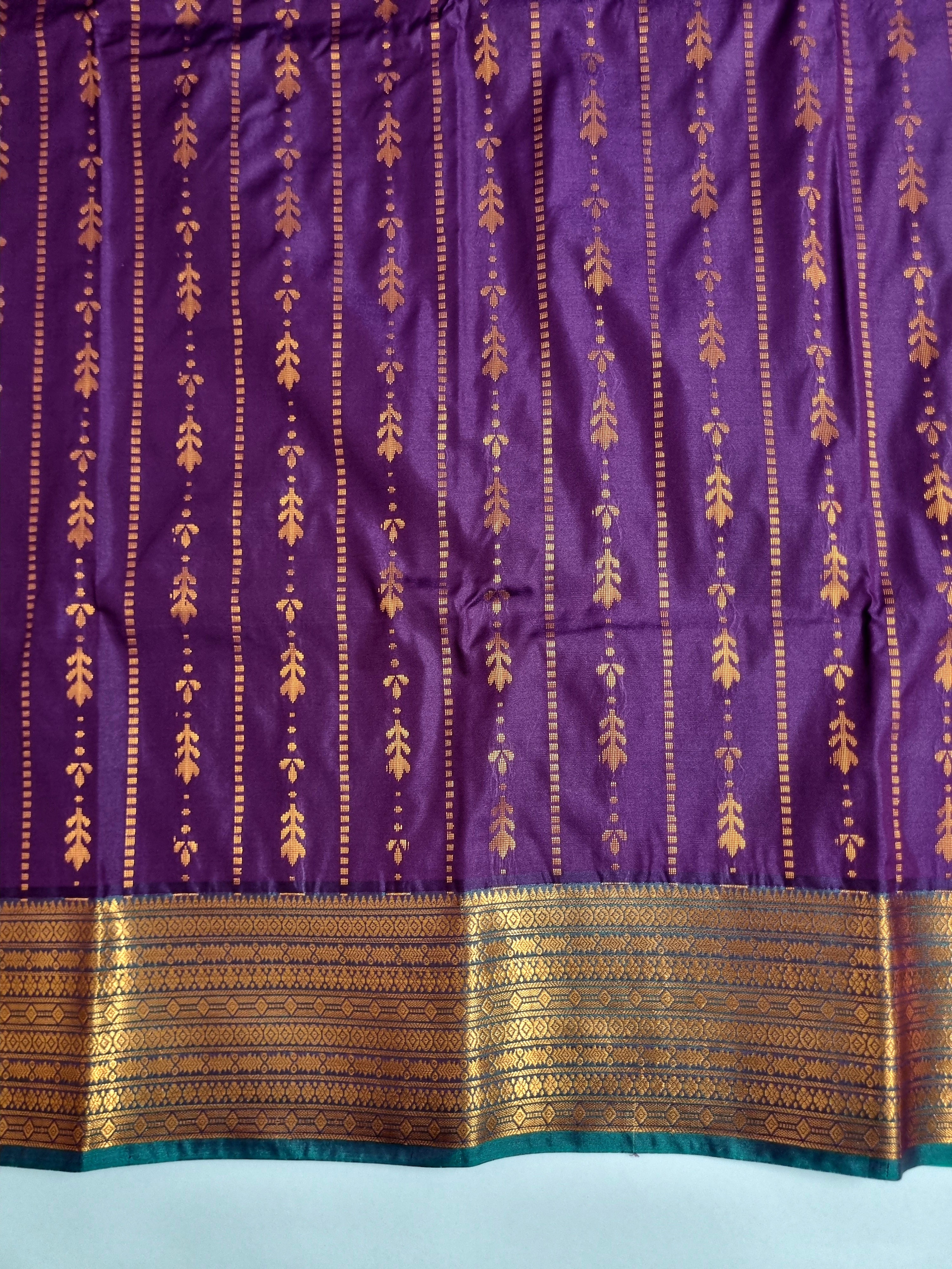 Purple Arani Silk Saree Vaira Oosi