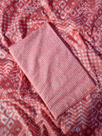 Pink Embroidered Cotton Dress Material