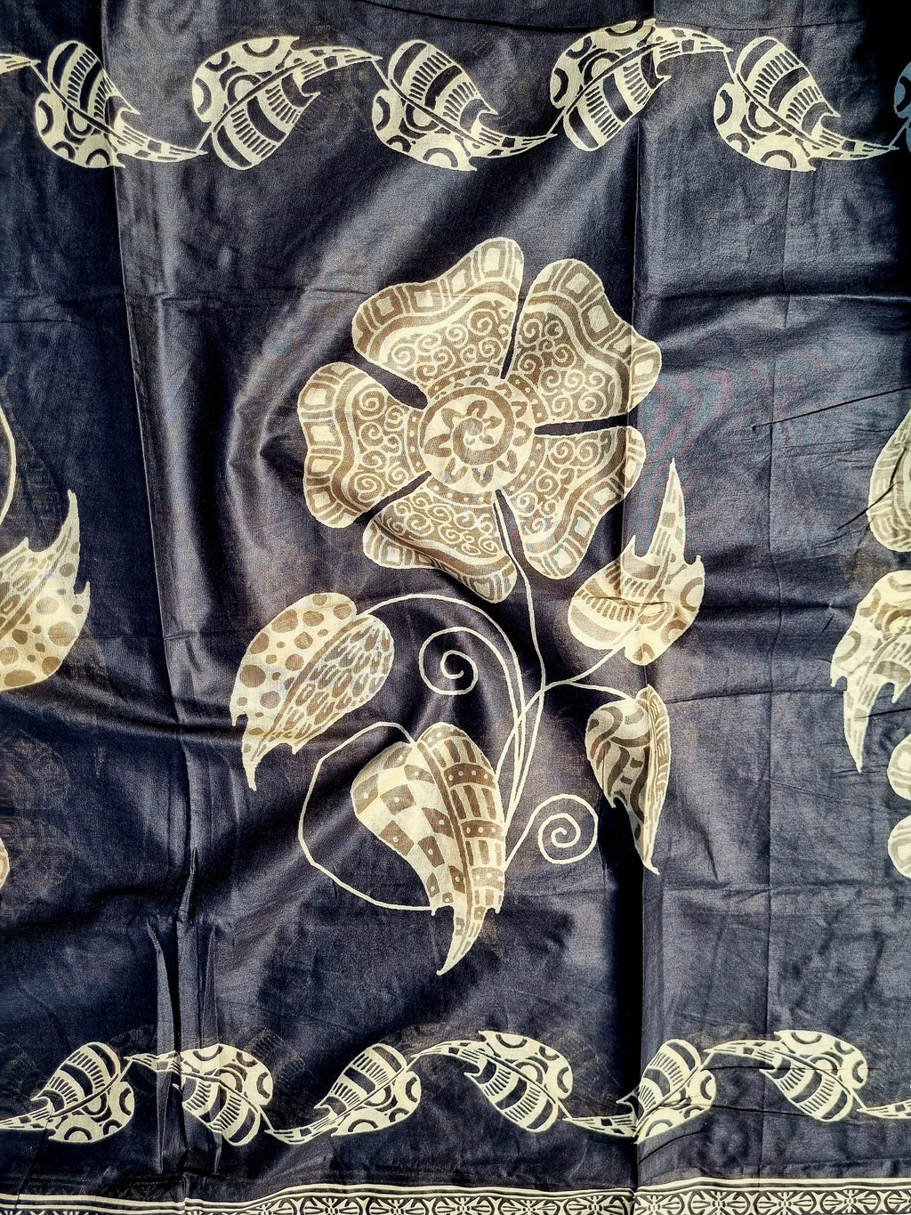 Premium Cotton Embroidered Suit  Material – Black