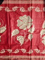 Premium Cotton Embroidered Suit Material – Red