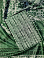 Green Ethnic Cotton Set  Material Embroidery