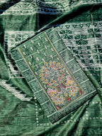 Green Ethnic Cotton Set  Material Embroidery