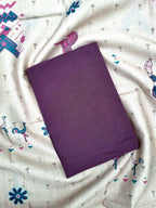 Purple Chanderi Silk Unstitched Salwar Suit Material