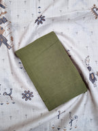 Green Chanderi Silk Unstitched Salwar Suit Material