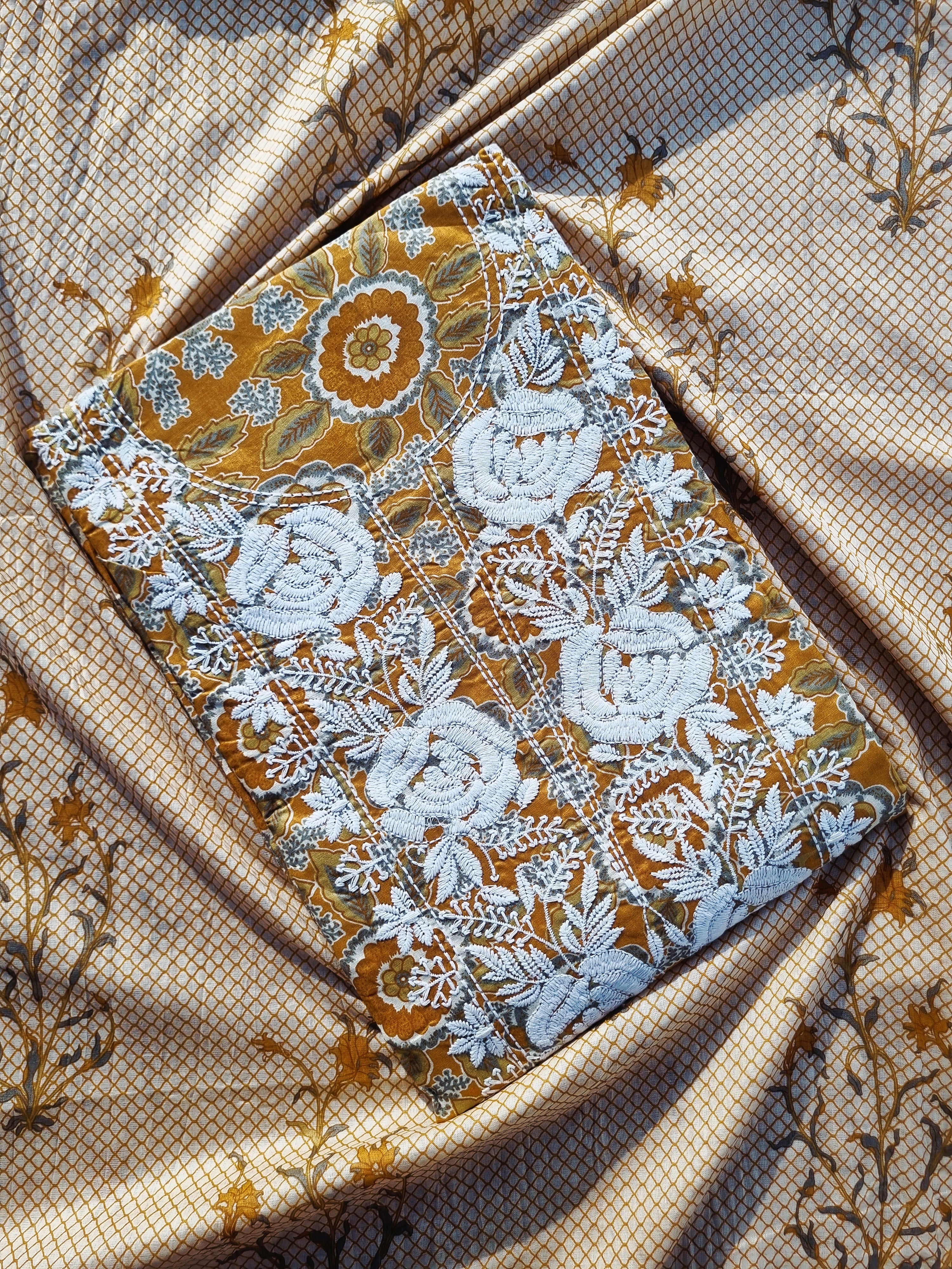 Premium Orange Jaipuri Cotton Unstiched Salwar