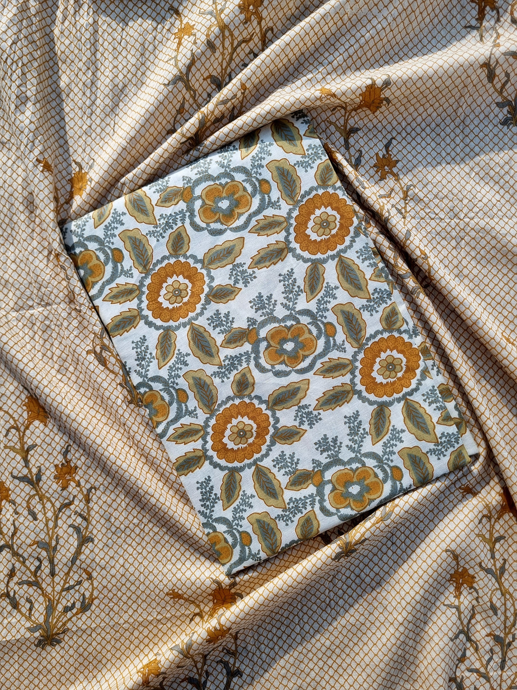 Premium Orange Jaipuri Cotton Unstiched Salwar