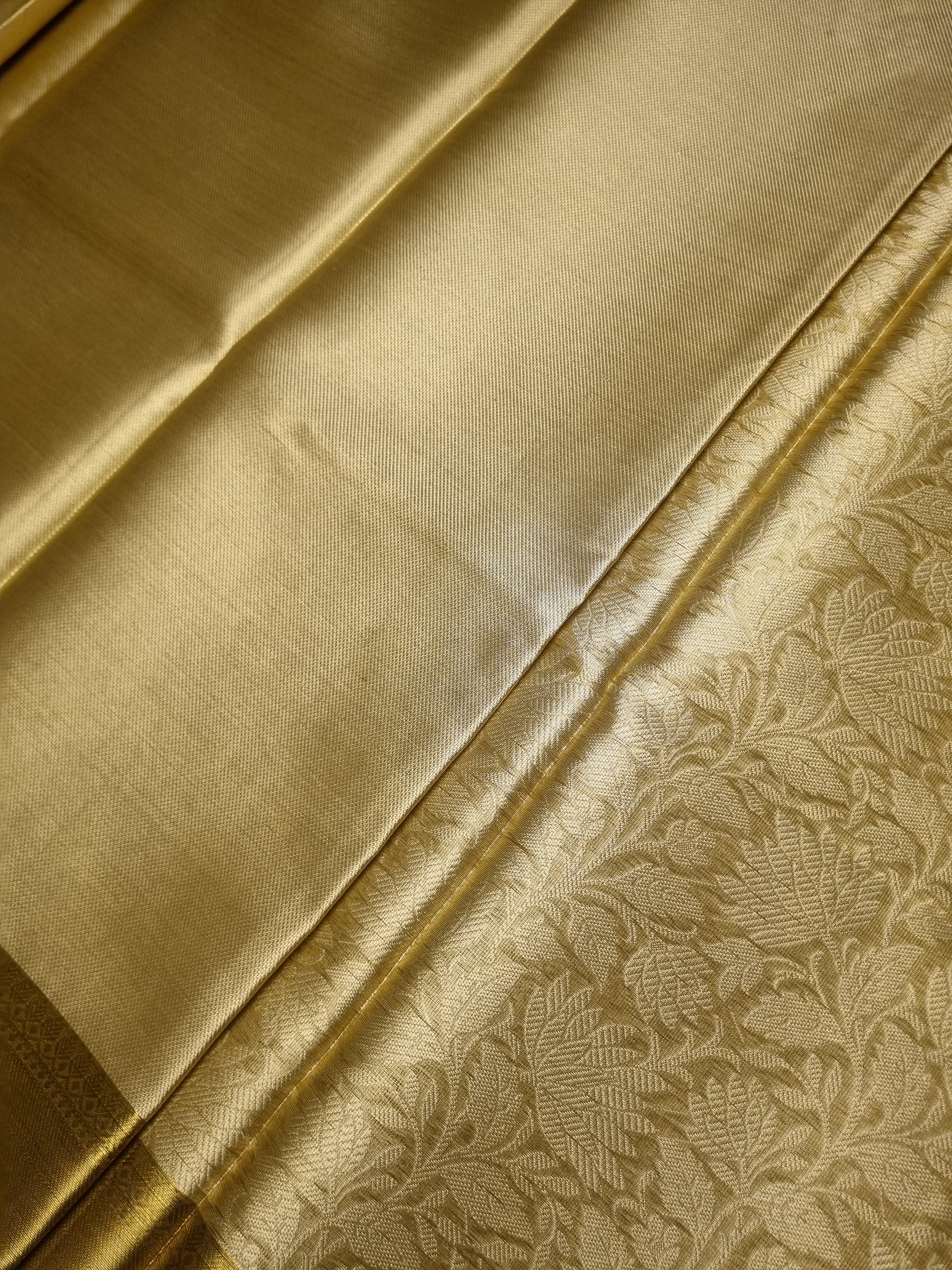 Pure Banarasi Golden Tissue Silk – Luxe Edition