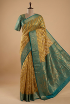Premium Gold Organza Silk Saree