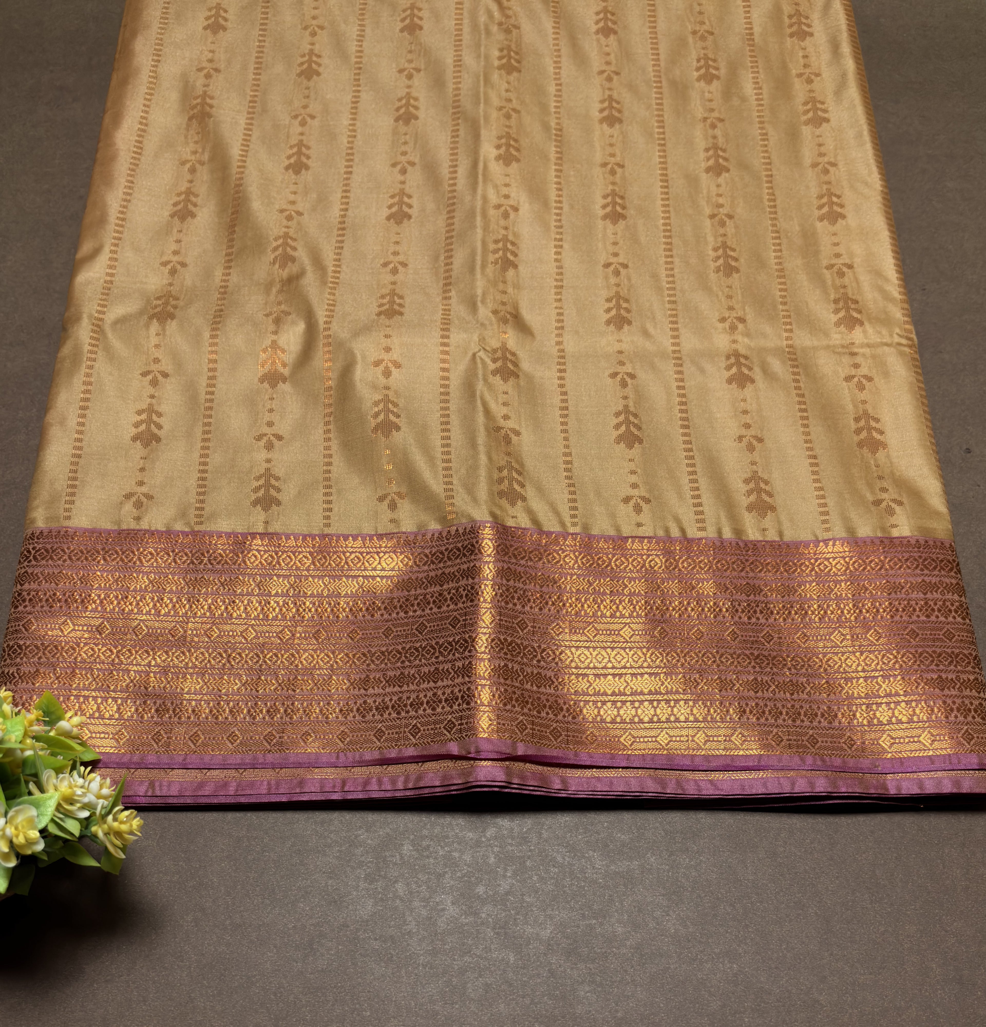 Premium Arani Soft Silk Gold Saree
