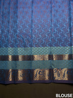 Teal Thara Silk Saree Gold Weaving