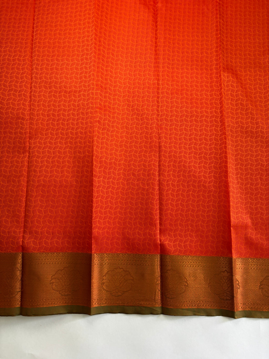 Thara Semi Silk Saree Bright Orange