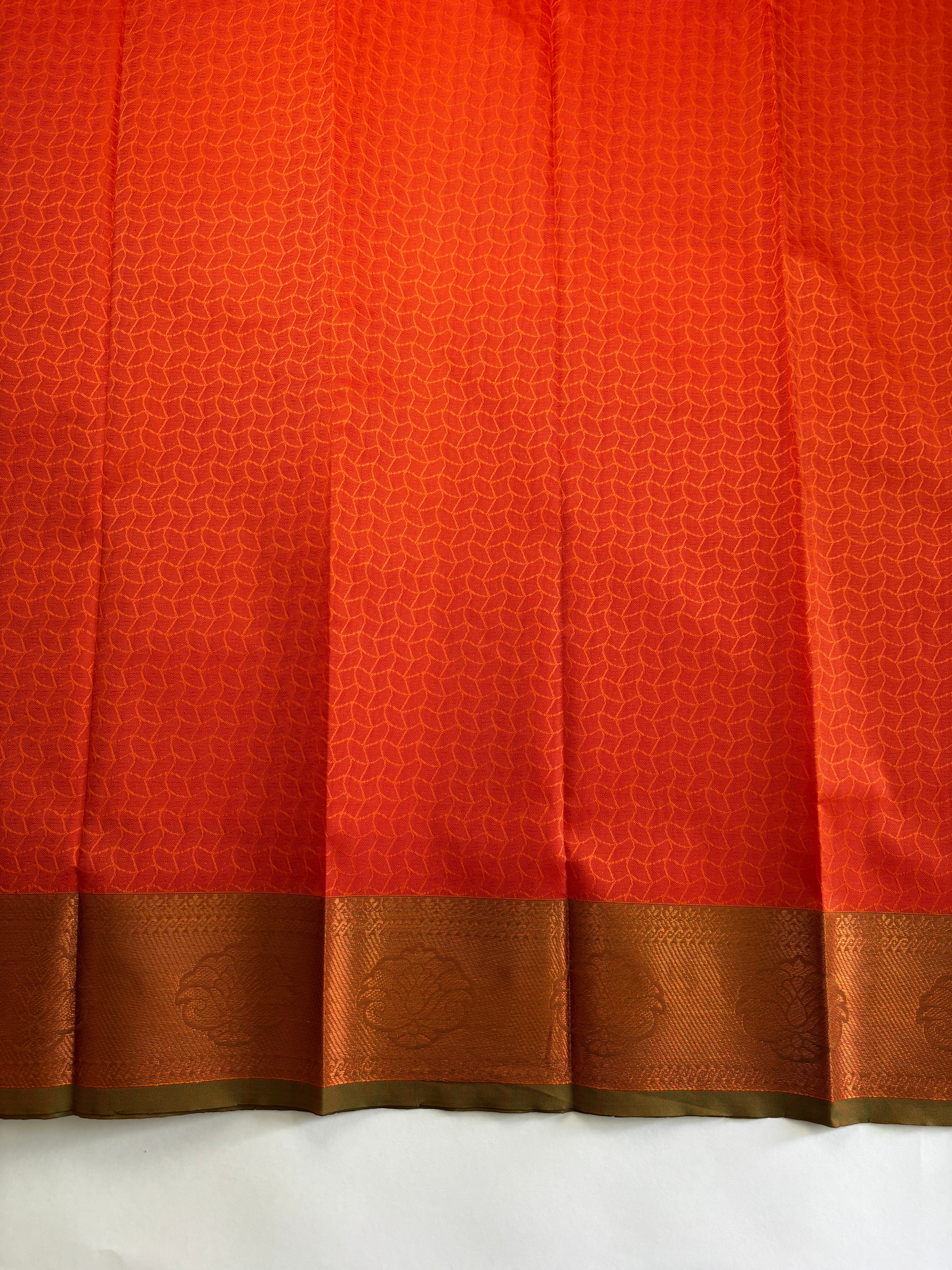 Thara Semi Silk Saree Bright Orange