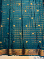 Mysore Silk Saree checks - Traditional Zari Border