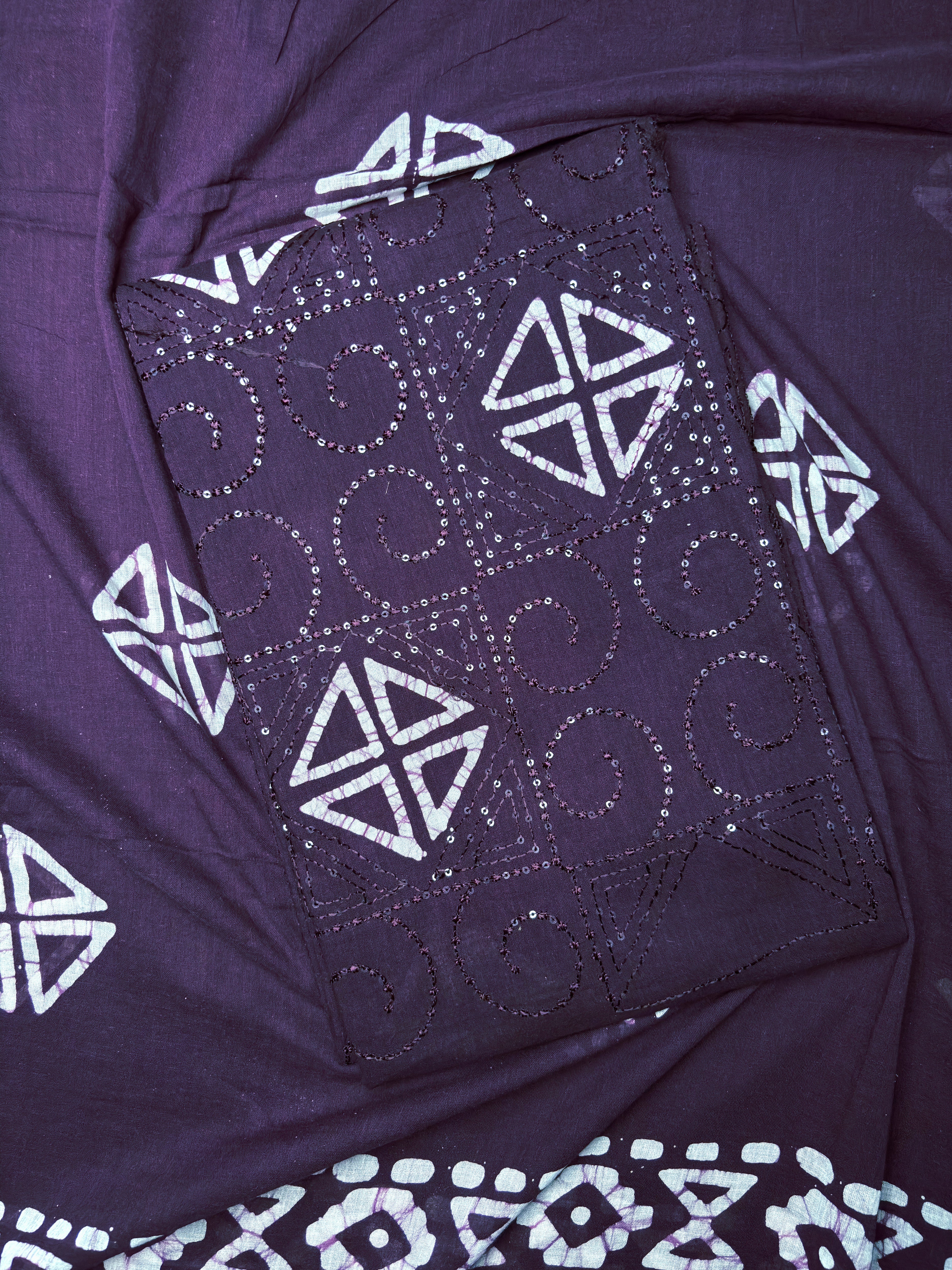 Batik Mul Cotton Suit Material – Deep Wine