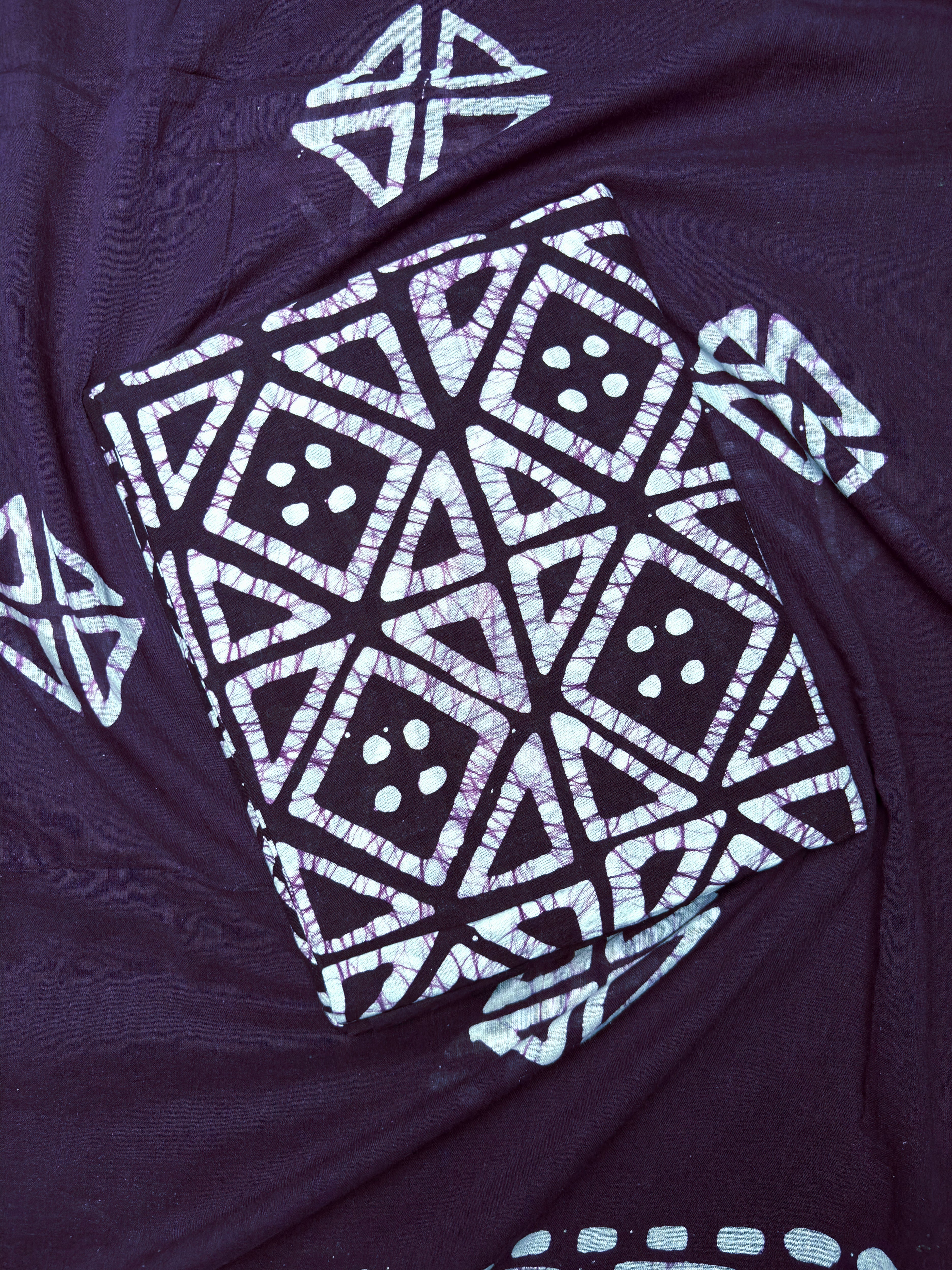 Batik Mul Cotton Suit Material – Deep Wine