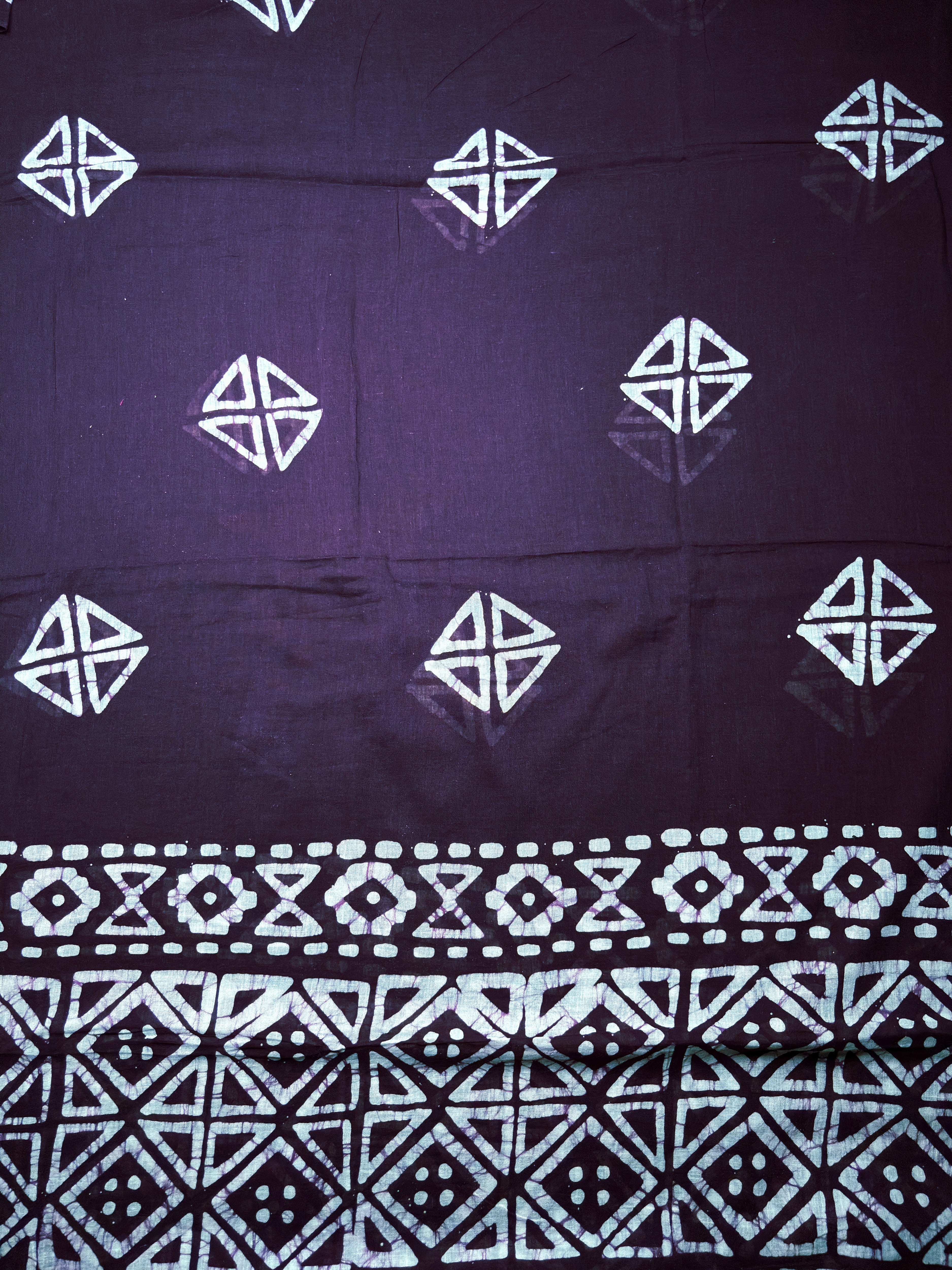 Batik Mul Cotton Suit Material – Deep Wine