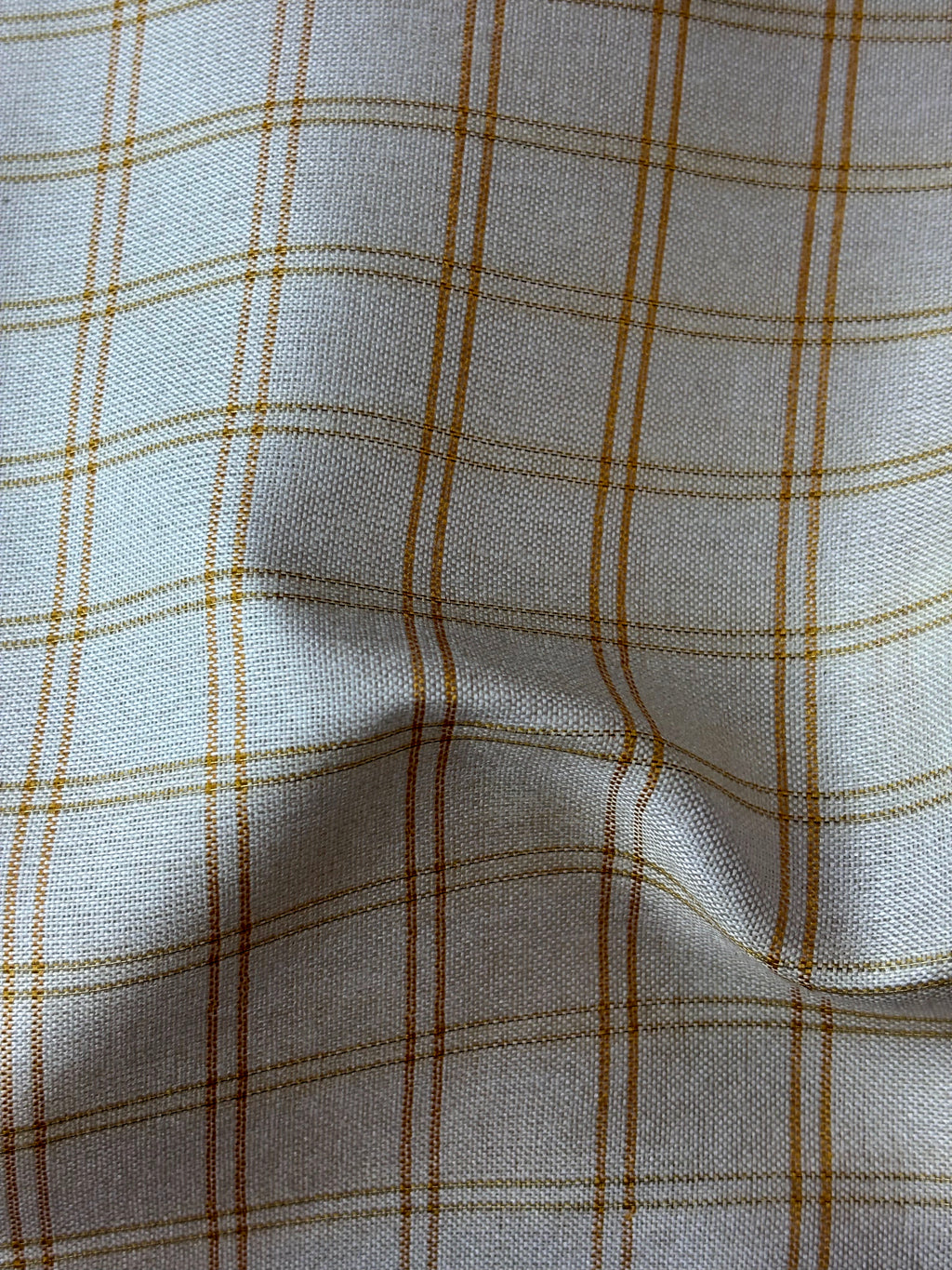 Cream Soft Silk Saree with Gold Checks & Maroon Zari Border