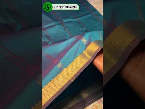 Mysore Silk Saree checks - Traditional Zari Border