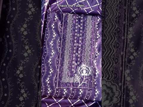 Purple Premium Cotton Unstitched Salwar Material - Flower Pattern