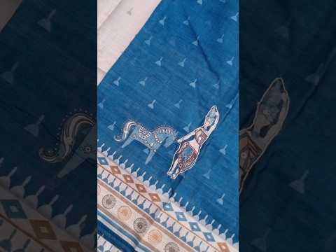 Blue Chanderi Silk Unstitched Salwar Suit Material