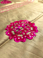 Rayon Printed Salwar Suit Material – Maroon & Beige